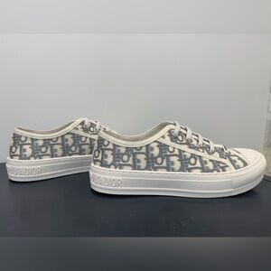 Walk'n'Dior Sneaker
Stone Gray Dior Oblique Embroidered Cotton